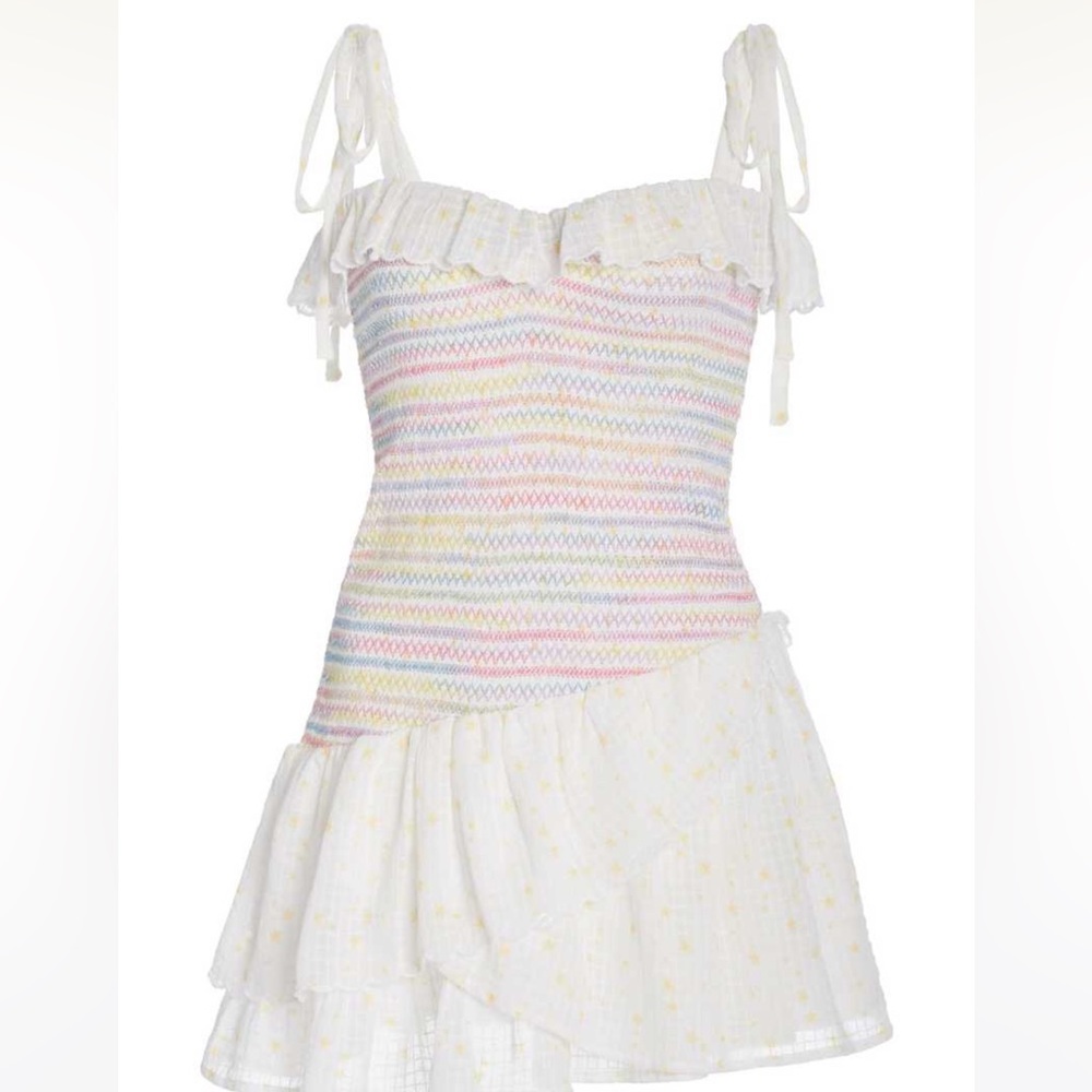 LoveShackFancy Aya dress in white multi, size small, worn twice